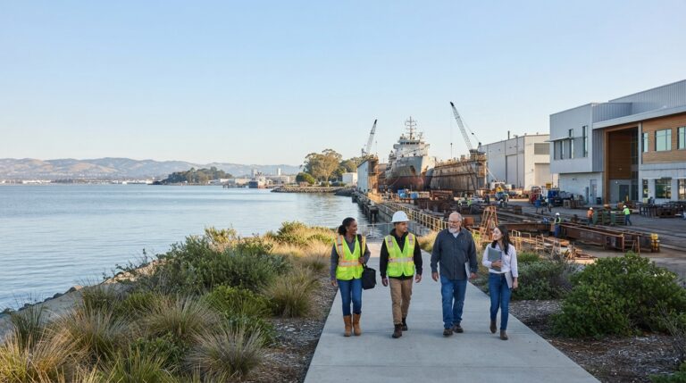 California manufacturing and maritime jobs